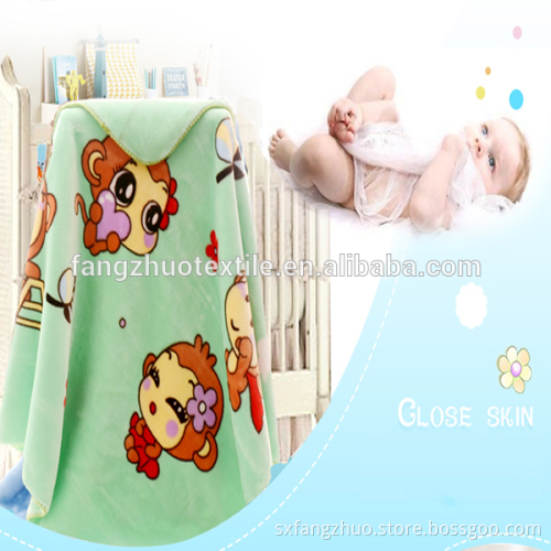animal printed warm flannel fleece baby throw blanket